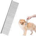 Miniatyrbilde 1 av 5: Kjæledyrkam for hunder og katter, hundekam i rustfritt stål for floker og løsner, egnet for mellomstore, store og små kjæledyr
