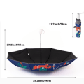 Miniatyrbillede 4 af 4: Automatisk Foldbar Paraply UV-Resistent Rejseparaply En-Knap Åben-Luk Cartoon Dinosaur Print Anti-Tilbagefald Design Bærbar Vand-Vindsikker