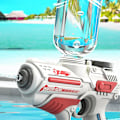 Miniatyrbild 4 av 4: Elektrisk vattenleksak automatisk vattenpistol pojkar flickor vattenkrig leksaker plast rymdpistol