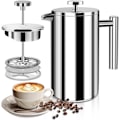 Miniatyrbillede 1 af 5: NetBoat Stempelkande med 2 Genanvendelige Kaffefiltre i Rustfrit Stål, 1 Liter (1000 ml)