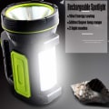 Miniatyrbild 2 av 5: Ultraljusstark LED-ficklampa USB-laddningsbar 135000 lumen 6000mah med sidoljus Hög effekt Vattentät ficklampa för nödsituationer Vandring Camping Jakt