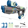 Miniatyrbild 4 av 5: Helautomatisk Elektrisk Vattenpistol med Ljuseffekt Blå