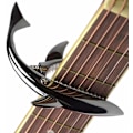 Miniatyrbillede 1 af 5: Shark Capo, Tone Clip af zinklegering til akustisk, folk-, elguitar og ukulele (sort)