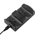 Miniatyrbild 3 av 5: Laddstation för Playstation 3-handkontroller, 2 i 1 laddstation med LED-indikator, kompatibel med Playstation PS3/MOVE-handkontroller