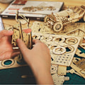 Miniatyrbillede 3 af 4: 3D Træ Bil Dyr Puslespil Jigsaw Træhåndværkssæt Legetøj DIY Selvmonteringsmodel