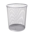 Miniatyrbilde 1 av 5: Svart, sklisikker, stilig og robust søppelbøtte i metall for hjem, soverom, kontor, bad, stue og kjøkken, med elegant design silver