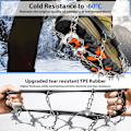 Miniatyrbilde 2 av 6: Brodd Ice Cleats Traction, 19 Pigger Snøgrep Ice Grippers Traction Rustfritt Stål Anti-Skli Pigger for Sko og Støvler, Microspikes, L L