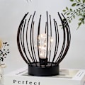Miniatyrbilde 2 av 5: Metallbordlampe med bur, trådløs batteridrevet lampe med Edison-pære