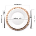 Pikkukuva 2 / 5: Pyöreät punotut tabletit, 6 kpl, olkinen vesihyasintti tabletti ruokapöydälle (30 cm) 30cm