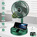 Pikkukuva 2 / 4: Teleskooppinen kokoontaitettava tuuletin, ladattava ja joustava mini pöytätuuletin 3 tuulitason säädöllä, 5W Green Direct plug type