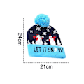 Miniatyrbillede 2 af 5: LED Julehat, Unisex Lysende Julehat Strikket Hue, til Julegave til Børn eller Voksne