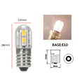 Pikkukuva 5 / 5: 2 kpl E10 6V LED-polttimoa, joissa 2835-ruuvikanta, 4 SMD-sirua, keltainen päivitys ajovaloihin ja taskulamppuun