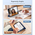 Miniatyrbilde 5 av 6: iPad 10. generasjon deksel 2022, iPad 10,9 tommer deksel, Mykt frostet gjennomsiktig TPU slankt beskyttelsesdeksel med justerbare vinkler Navy blue