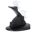 Miniatyrbilde 3 av 5: Trådløs kontroller blått lys dobbel lading, Ps4 kontroller ladestasjon ladestand, for Playstation Remote