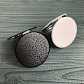 Miniatyrbillede 4 af 5: Makeup Spejl, Rundt foldbart spejl 6,7 CM, Dobbeltsidet Makeup Spejl (Den ene side forstørret, den anden side normal) PU Lommespejl