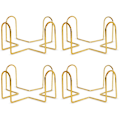 Miniatyrbillede 1 af 5: Coasterholder, 4 stk. metalholder til firkantede eller runde coastersæt, smedejerns hyldedekoration til hjemmet
