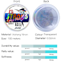 Miniatyrbilde 5 av 5: 100 meter fiskesene, 0,5 mm monofilament klar nylon fiskesene sterk spenningswire fiskesene