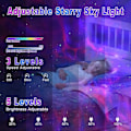 Miniatyrbilde 3 av 5: Stjerneprojektor Galaxy nattlys - Astronaut lysprojektor, Stjerneklar Nebula taklampe med fjernkontroll, Gitarmodell (hvit)