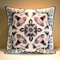 Miniatyrbillede 2 af 4: Boheme Broderi Pudebetræk 45 x 45 cm 18 x 18 tommer Jacquard Dekorativt Pyntepude Lilla Pudebetræk Pudebetræk #1