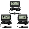 Miniatyrbild 1 av 5: 3 st Digital Termometer Hygrometer Mini Sond Termometer Temperatur Hygrometer Reptil Inkubator Fjäderfä Kontor Vardagsrum
