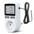 Pikkukuva 1 / 5: Digitaalinen / lämmitys- ja jäähdytystermostaatti pistorasia LCD-lämpötilasäädin, 230v kasvihuoneen lämpötilasäätimelle/terraariotermostaatille(pistorasia)