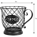 Pikkukuva 3 / 5: Kahvikapselien säilytyskori, vintage-kahvikapselien säilytyslaatikko, espressopapujen pidike, musta