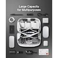 Miniatyrbilde 3 av 5: 180° Åpen Kabelarrangør Bag Elektronikk Tilbehør Reiseveske Gadgets Organizer Sprutsikker, Gadgets Organizer Pouch med Håndtak