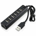 Miniatyrbilde 1 av 4: 7-ports USB-hub, høyhastighets USB 2.0, multi-USB-hub, splitter, bryter, ledningsadapterkabel for bærbare datamaskiner, MacBook, nettbrett, støtter Windows Vista/7/Mac
