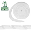 Miniatyrbild 2 av 6: Transparent band, 40 mm x 45 meter, dubbelsidig transparent chiffongband för presentinslagning, julbröllopsfestceremonidekorationer White