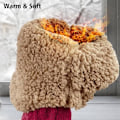 Miniatyrbild 3 av 6: Toffelsockor för män och kvinnor, fluffiga strumpor med grepp, halkfri fleecefodring, termiskt stöd, julklapp L 43-45 Wine Red 43-45