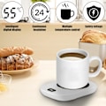Miniatyrbillede 3 af 5: Kopsvarmer Drikkevarmer med 3 Temperaturindstillinger, Elektrisk Kaffekopsvarmer, Tevarmer, Underkop, Kopsvarmer Smart termostatisk underkop