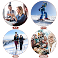 Miniatyrbild 5 av 5: 5 Par Damsockor i Ull, Dam Vinter Varma Stickade Sockor Tjocka Sockor, Julklappar till Kvinnor
