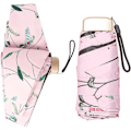 Miniatyrbillede 1 af 7: Mini Paraply 6 Ribber Bærbar Lomme Paraply Kompakt Paraply med UV-Beskyttelse Petal Parasol Vindtæt Rejseparaply Pink