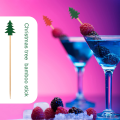 Miniatyrbilde 4 av 5: 100 stk. Juletrær Cocktailpinner, Håndlagde Trecocktailspyd med Juletrær, Cupcake Fingermat Pinner, Julefestutstyr Christmas Tree