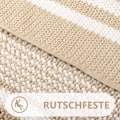 Pikkukuva 4 / 5: Kylpyhuoneen matto, erittäin pehmeä ja imukykyinen pörröinen raidallinen chenille, liukumaton nukkapohjainen kylpyhuonematto, konepestävä (Khaki, 40 x 60 cm) khaki 40*60