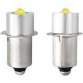 Miniatyrbillede 1 af 5: Page 13.5S High Power LED Pære, Erstatningslommelygte, DC 3V 6V 12V, 3W 230lm, 2 STK (P13.5s, Varm Hvid)