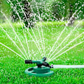 Miniatyrbillede 1 af 5: Havesprinkler, 360 graders roterende 3 arme justerbart vandingssystem Stor dækning til haveplanter Plænevanding Plænevanding