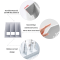 Miniatyrbilde 4 av 4: Foldbar magasinholder med 3 rom, justerbar, robust, for skrivebord, dokumentarkiv, display, lys grå