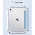 Miniatyrbilde 6 av 6: iPad 10. generasjon deksel 2022, iPad 10,9 tommer deksel, Mykt frostet gjennomsiktig TPU slankt beskyttelsesdeksel med justerbare vinkler Sky blue