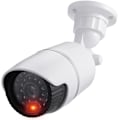 Miniatyrbilde 1 av 5: Falskt CCTV-kamera, falskt kuleformet sikkerhetskamera med blinkende LED, vanntett for innendørs eller utendørs bruk, profesjonelt svart og hvitt hus