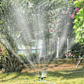 Miniatyrbillede 5 af 5: Havesprinkler, 360 graders roterende 3 arme justerbart vandingssystem Stor dækning til haveplanter Plænevanding Plænevanding