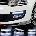 Miniatyrbilde 5 av 5: 2 stk 8-LED Dagkjørelys Bil DRL Tåkelys Pære Super Lys Vanntett DC 12V