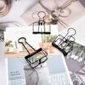 Miniatyrbillede 5 af 5: Ekstra Store Binder Clips 5 cm, Klemmer Sorte til Kontor Skoleartikler (15 stk)