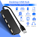 Miniatyrbillede 2 af 5: USB Hub, 4-Port USB Hub Ultra Slim Bærbar USB Splitter til iMac Pro, MacBook Air, Mac Mini/Pro, Surface Pro, Notebook (usb 2.0hub)