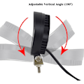 Miniatyrbilde 3 av 5: 2 stk 4 tommer 27W Rundt Flomlys LED Lys Bar, Bred Lysstråle Arbeidslys for Off Road Truck SUV og 4x4 Tåkelys