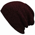 Miniatyrbillede 1 af 4: Vinter varm Beanie Hat, Strikket Hæklet Slouch Beanie Solid Ski Hat, Alsidig uldhat, kuldebestandig og varm stribet pullover hat, Unisex Wine Red