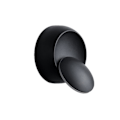 Miniatyrbillede 1 af 5: Moderne Bedside Lampe, Soveværelse Stue Trappegang Gang LED Rund Halvmåneformet Vægslampe (Sort)