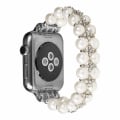Pikkukuva 2 / 3: Helmi-ranneke Apple Watch -nauhallelle 38/40/41mm iWatch Series 8/7/6/5/4/3/2/1, keinotekoinen joustava venyvä bling-timanttikorujen ranneke, B B