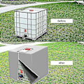 Pikkukuva 5 / 5: 1000L IBC-säiliön suojus, 420D vesisäiliön suojus, UV-suojattu säiliön suojus, IBC-säiliön suojus vetoketjulla, 120 x 100 x 116 cm (Hopea) Silver