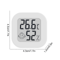 Miniatyrbild 5 av 5: LCD Digital Smile Hygrometer Termometer, Termometer med Temperatur och Luftfuktighet för Sovrum, Lager, Källare, Bil